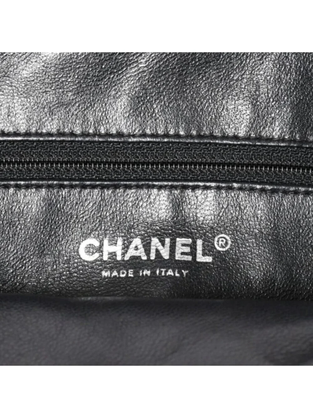 Chanel Timeless Classic Clutch CC Logo Caviar Leather Quilted Silver